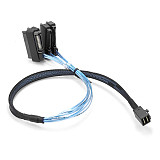 MINI SATA HD SFF-8643 to SAS SFF-8482 29P 2-in-1 High-Speed Server Cable 50cm/100cm