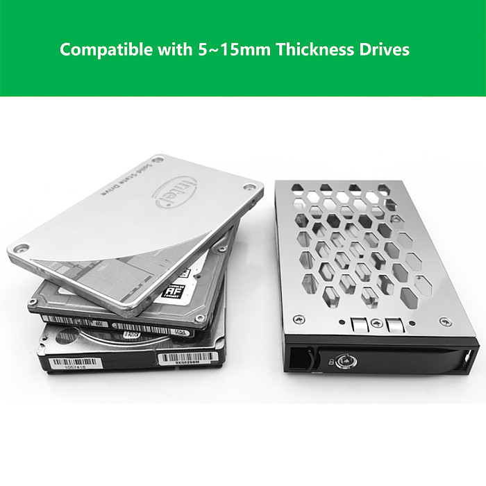 TOOLFREE U.2/U.3 NVMe PCIe 4.0 SSD Floppy Bay Hard Drive Mobile Rack / Hard Drive Enclosure 2.5inch U.2 NVMe SSD Drive Bay Enclosure