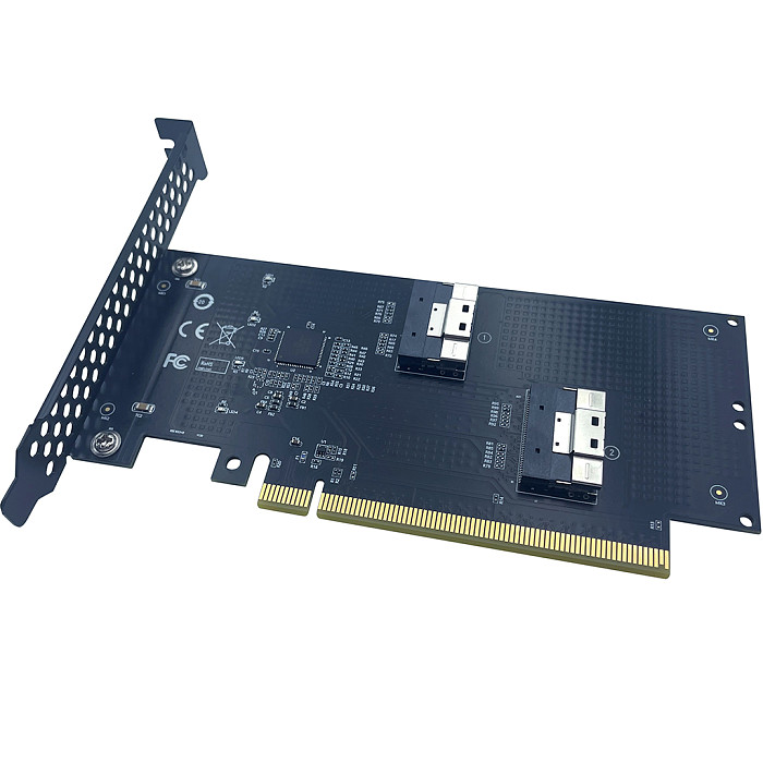 SFF-8654 8i Adapter Card SlimSAS 4.0 for External PCIe Gen4 Graphics Card Splitting For ATX Motherboards