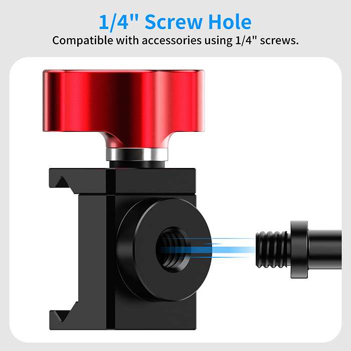 XT-XINTE Aluminum Alloy 1/4 Thread to NATO Slide Rail Clamp Quick Release Mount for DSLR Camera Cage Compatible with DJI RS3 RS4 RS5 Stabilizer