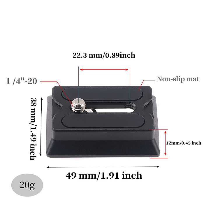 Upper Quick Release Plate Standard/Riser/Extension for DJI RS2 RSC2 RS3 RS3 Pro