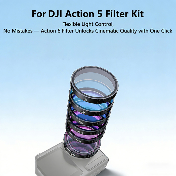 ND16 Filter for DJI Osmo Action 3 4 5 Pro Camera Neutral Density Lens