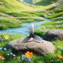 HQProp T2.8x2.4x3 Tri-Blade Propeller – Gray 2CW+2CCW for 2.8  FPV Drone – PC Material