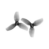 HQProp T2.8x2.4x3 Tri-Blade Propeller – Gray 2CW+2CCW for 2.8  FPV Drone – PC Material