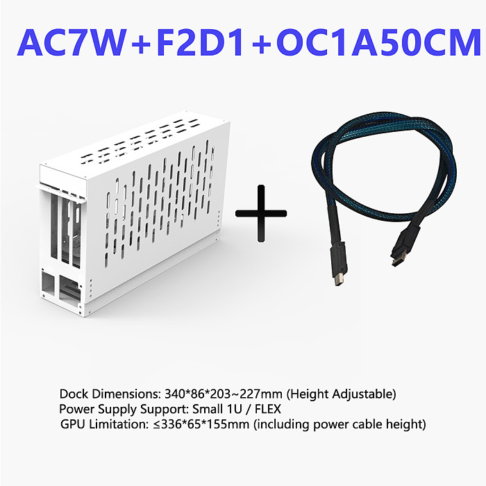 AC7 OCuLink Docking Station External Graphics Card Dock Portable GPU Case for Laptop & Mini PC