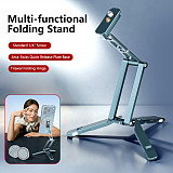 Multifunctional Foldable Mini Phone Holder Lightweight Portable 1/4 Inch Screw Thread Handheld Stand for Selfie Vlog Shooting