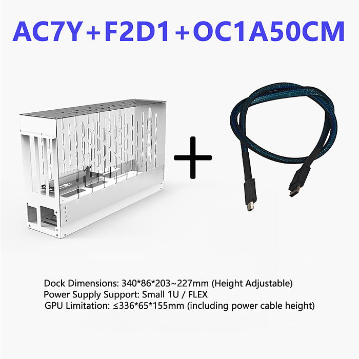 AC7 OCuLink Docking Station External Graphics Card Dock Portable GPU Case for Laptop & Mini PC