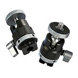 360° Rotating Metal Cold Shoe Ball Head Universal Photography Mount for Camera Monitor Phone & Tripod