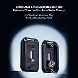 38mm Arca-Swiss Standard Quick Release Plate Tripod Head Universal Base for DSLR & Mirrorless Cameras Photography Quick Release Mount