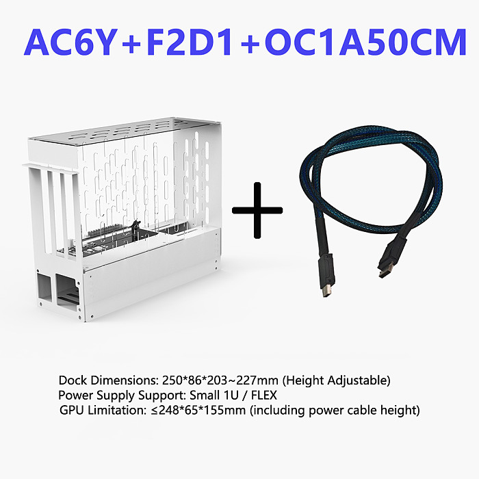 AC7 OCuLink Docking Station External Graphics Card Dock Portable GPU Case for Laptop & Mini PC