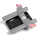 Aluminum Alloy Multi-functional Quick Release Plate Universal DSLR Camera Mount Base Photography Tripod Head Adapter with 1/4  & 3/8  Screw Holes