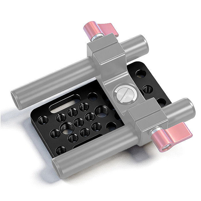 Aluminum Alloy Multi-functional Quick Release Plate Universal DSLR Camera Mount Base Photography Tripod Head Adapter with 1/4  & 3/8  Screw Holes
