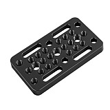 Aluminum Alloy Multi-functional Quick Release Plate Universal DSLR Camera Mount Base Photography Tripod Head Adapter with 1/4  & 3/8  Screw Holes