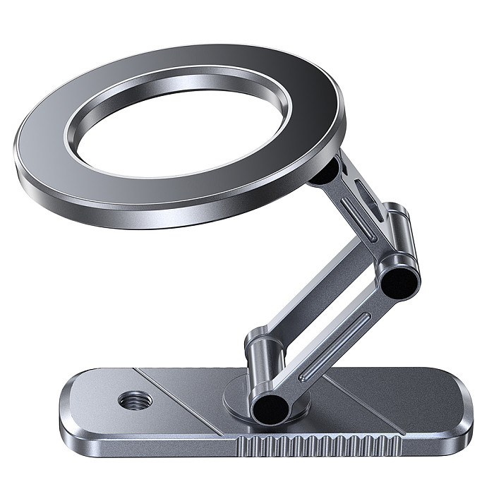 Aluminum Alloy Phone Stand MagSafe Compatible Double-Sided Magnetic N52 Magnet Metal Foldable Phone Holder