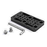 Aluminum Alloy Multi-functional Quick Release Plate Universal DSLR Camera Mount Base Photography Tripod Head Adapter with 1/4  & 3/8  Screw Holes
