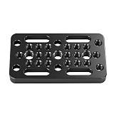Aluminum Alloy Multi-functional Quick Release Plate Universal DSLR Camera Mount Base Photography Tripod Head Adapter with 1/4  & 3/8  Screw Holes