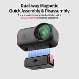 XT-XINTE Dual Magnetic Rechargeable Quick Release Base for DJI Osmo Nano Action Camera Extension Mount for Selfie Stick Tripod Cycling Accessories