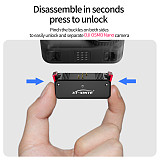 XT-XINTE Dual Magnetic Rechargeable Quick Release Base for DJI Osmo Nano Action Camera Extension Mount for Selfie Stick Tripod Cycling Accessories