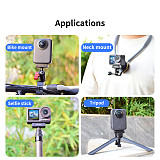 XT-XINTE Aluminum Alloy Magnetic Quick Release Base with 1/4  Interface Compatible with DJI Action 3/4/5 Action Camera OSMO 360 Panoramic Cameras