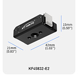 XT-XINTE Aluminum Alloy Magnetic Quick Release Base with 1/4  Interface Compatible with DJI Action 3/4/5 Action Camera OSMO 360 Panoramic Cameras