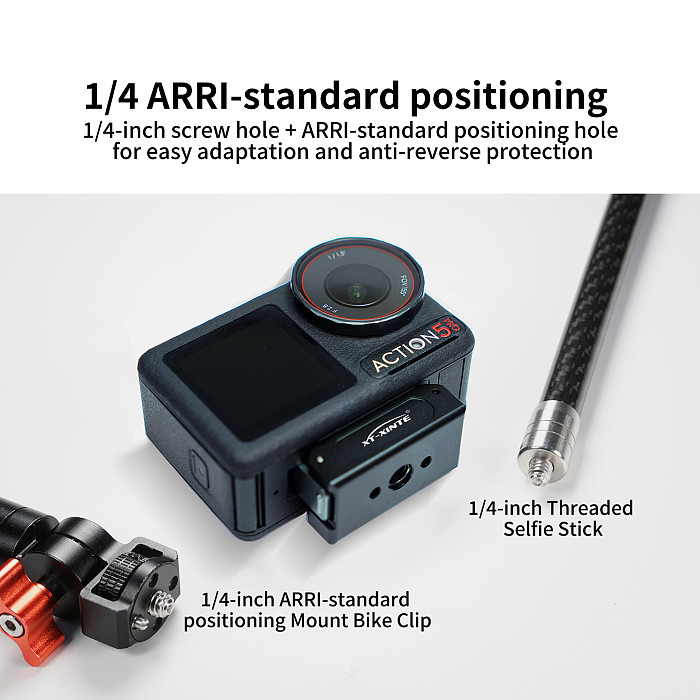 XT-XINTE Aluminum Alloy Magnetic Quick Release Base with 1/4  Interface Compatible with DJI Action 3/4/5 Action Camera OSMO 360 Panoramic Cameras
