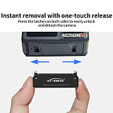 XT-XINTE Aluminum Alloy Magnetic Quick Release Base with 1/4  Interface Compatible with DJI Action 3/4/5 Action Camera OSMO 360 Panoramic Cameras