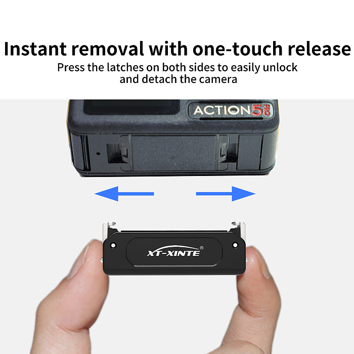 XT-XINTE Aluminum Alloy Magnetic Quick Release Base with 1/4  Interface Compatible with DJI Action 3/4/5 Action Camera OSMO 360 Panoramic Cameras