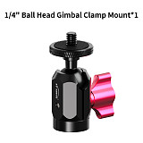 XT-XINTE Aluminum Alloy Ball Head Mount With 3-Slot Adapter Motorcycle Handlebar & Rearview Mirror Action Camera Bracket Extended Connection Mount
