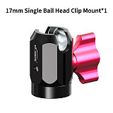 XT-XINTE Aluminum Alloy Ball Head Mount With 3-Slot Adapter Motorcycle Handlebar & Rearview Mirror Action Camera Bracket Extended Connection Mount