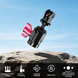 XT-XINTE Aluminum Alloy Ball Head Mount With 3-Slot Adapter Motorcycle Handlebar & Rearview Mirror Action Camera Bracket Extended Connection Mount