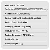 XT-XINTE Aluminum Alloy Ball Head Mount With 3-Slot Adapter Motorcycle Handlebar & Rearview Mirror Action Camera Bracket Extended Connection Mount