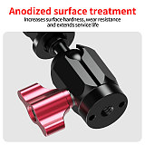 XT-XINTE Aluminum Alloy Ball Head Mount With 3-Slot Adapter Motorcycle Handlebar & Rearview Mirror Action Camera Bracket Extended Connection Mount