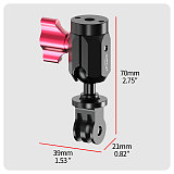 XT-XINTE Aluminum Alloy Ball Head Mount With 3-Slot Adapter Motorcycle Handlebar & Rearview Mirror Action Camera Bracket Extended Connection Mount