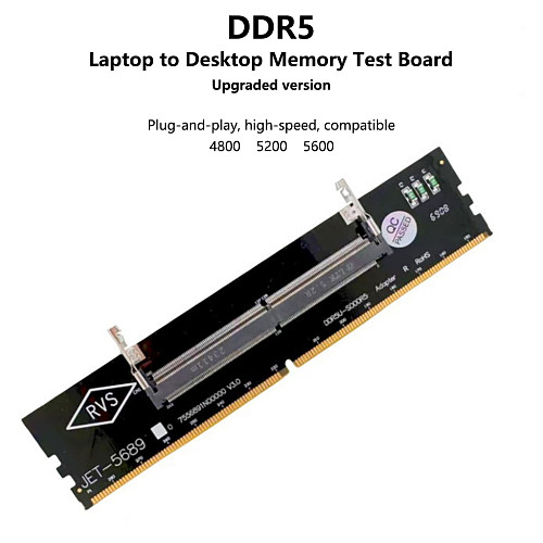Laptop DDR5  RAM to SO DDR5 U-DIMM Desktop Adapter Card Memory Tester SO DDR5 to DDR5 U-DIMM Converter Card for desktop PC