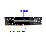 Laptop DDR5  RAM to SO DDR5 U-DIMM Desktop Adapter Card Memory Tester SO DDR5 to DDR5 U-DIMM Converter Card for desktop PC