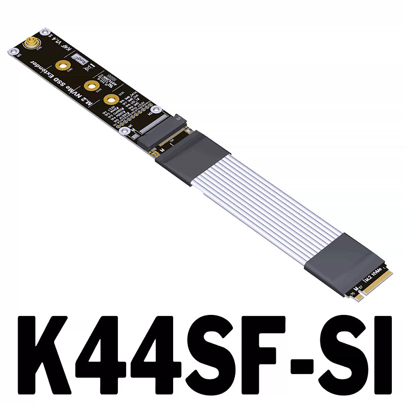 ADT-Link PCIe 5.0 M.2 NVMe SSD Extension Cable Supports 22110 Gen5 High-Speed Lossless Adapter Cable 20cm K44SF-SI/K44SH-SI