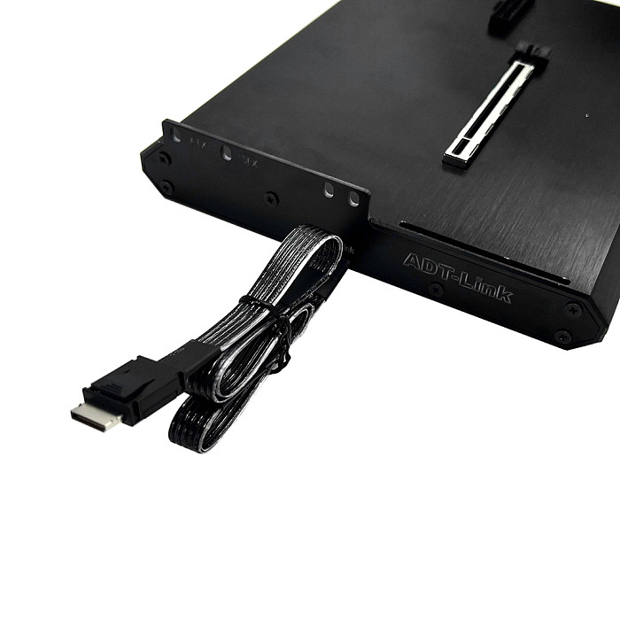 ADT-Link OCuLink External GPU Dock Graphics Card Dock Open Full Aluminum Alloy Chassis PCIe 5.0 x4 128Gbps eGPU Dock K993H-BK10 50cm