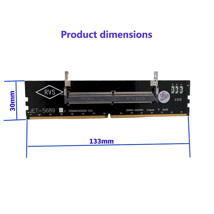 Laptop DDR5  RAM to SO DDR5 U-DIMM Desktop Adapter Card Memory Tester SO DDR5 to DDR5 U-DIMM Converter Card for desktop PC