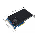 PCIe 4.0 4-Bay M.2 NVMe Expansion Card PEX88024 Controller Support M.2 NVMe 22110/2280/2242 Driver-free for Win/Linux/Mac