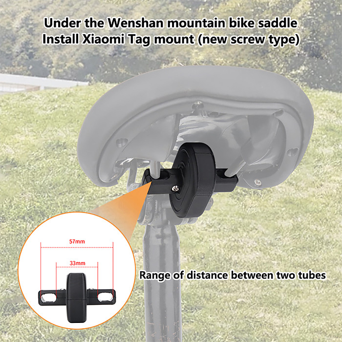 Compatible with Xiaomi Tracker Adjustable New Screw-Type Mount Bracket for Installation Under Mountain Bike & Bicycle Seat Anti-Lost & Anti-Theft Fixed Holder Accessory