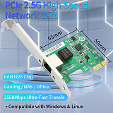 PCIe x1 2.5G High-Speed Network Card with I226 Chip for Gaming / NAS / Server Supports ESXi8 Low Latency
