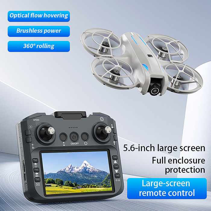 LYZRC L105 PRO RC Drone with 4.3-inch Large Screen Intelligent Remote Control Aerial Photography Drone Aircraft Quadcopter