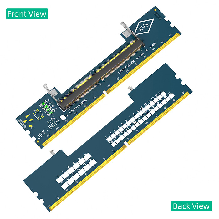 Laptop SO DDR4 RAM to Desktop DDR4 Adapter Card, Memory Tester SO DIMM 4 to ddr4 Converter
