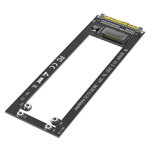 U.2 SFF-8639 to NVMe Ruler 1U GEN-Z EDSFF Short SSD E1.S Carrier Adapter for 9.5mm/15mm/25mm E1.s DC P4511 Series EDSFF NVMe SSD