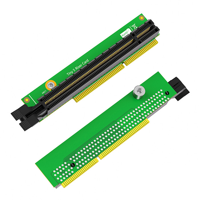 PCI E 16X Riser Card, Adapter Tiny 5 PCIE 16X Riser for ThinkCentre M920q  M920x M910x M720q P330, Transferable Graphics Support P1000 P620 P600  (Without Back Plate)