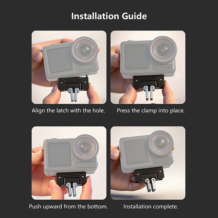 360° Rotable Magnetic Quick-Release Adapter Base Tripod Mount For DJI Action 6 / 5 Pro / 4 / 3 Action Camera
