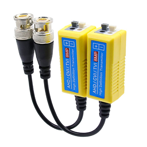 8MP Video Balun BNC to UTP Twisted Pair Transceiver CCTV Video Signal Transmission Converter