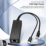 Gigabit Type-C PoE Splitter 48V to 5V USB Power Supply Module 100Mbps 5V 2.4A
