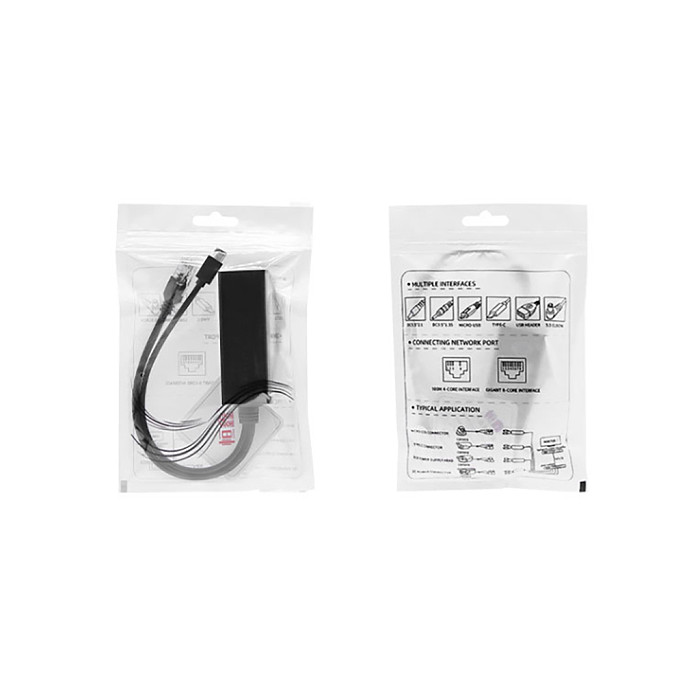 Gigabit Type-C PoE Splitter 48V to 5V USB Power Supply Module 100Mbps 5V 2.4A