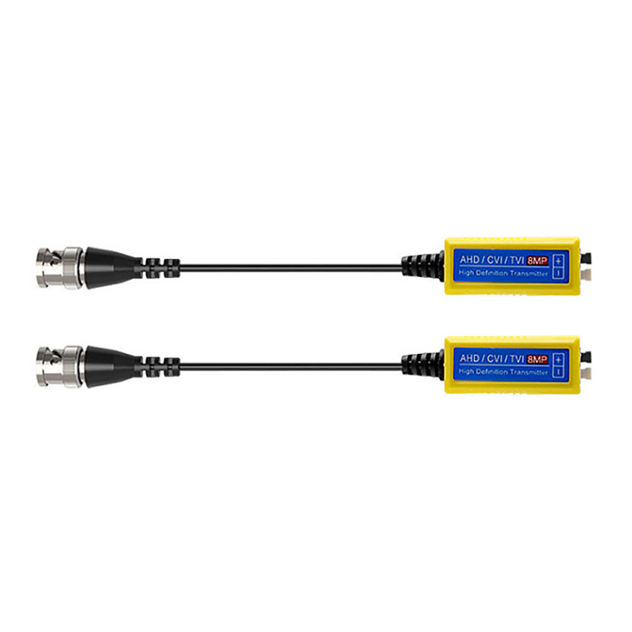 8MP Video Balun BNC to UTP Twisted Pair Transceiver CCTV Video Signal Transmission Converter